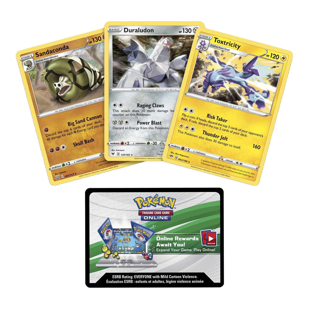 Pokémon TCG: Knockout Collection (Toxtricity, Duraludon & Sandaconda and 2 Booster Packs)