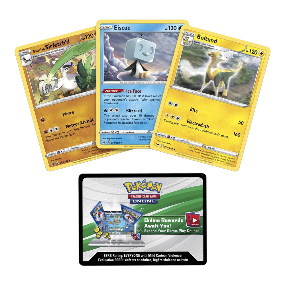Pokémon TCG: Knockout Collection (Boltund, Miscue and Galarian Sirfetch'd and 2 Booster Packs)
