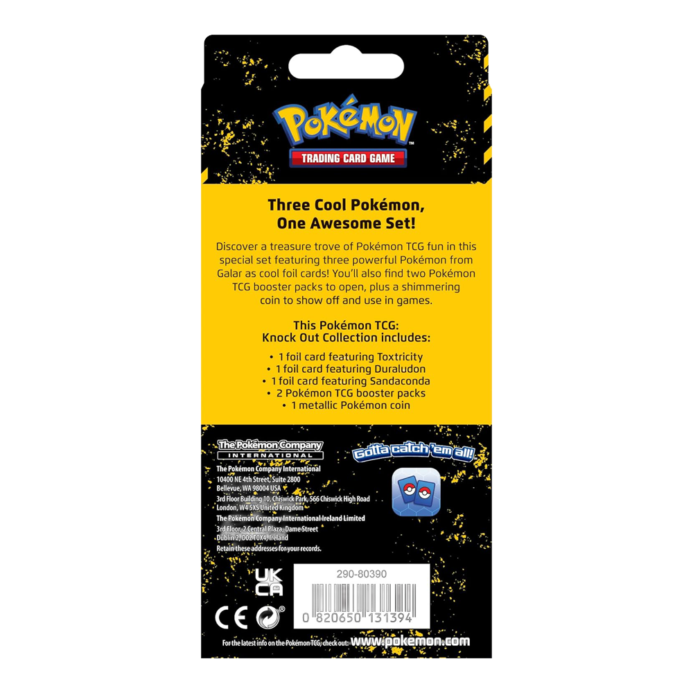 Pokémon TCG: Knockout Collection (Toxtricity, Duraludon & Sandaconda and 2 Booster Packs)