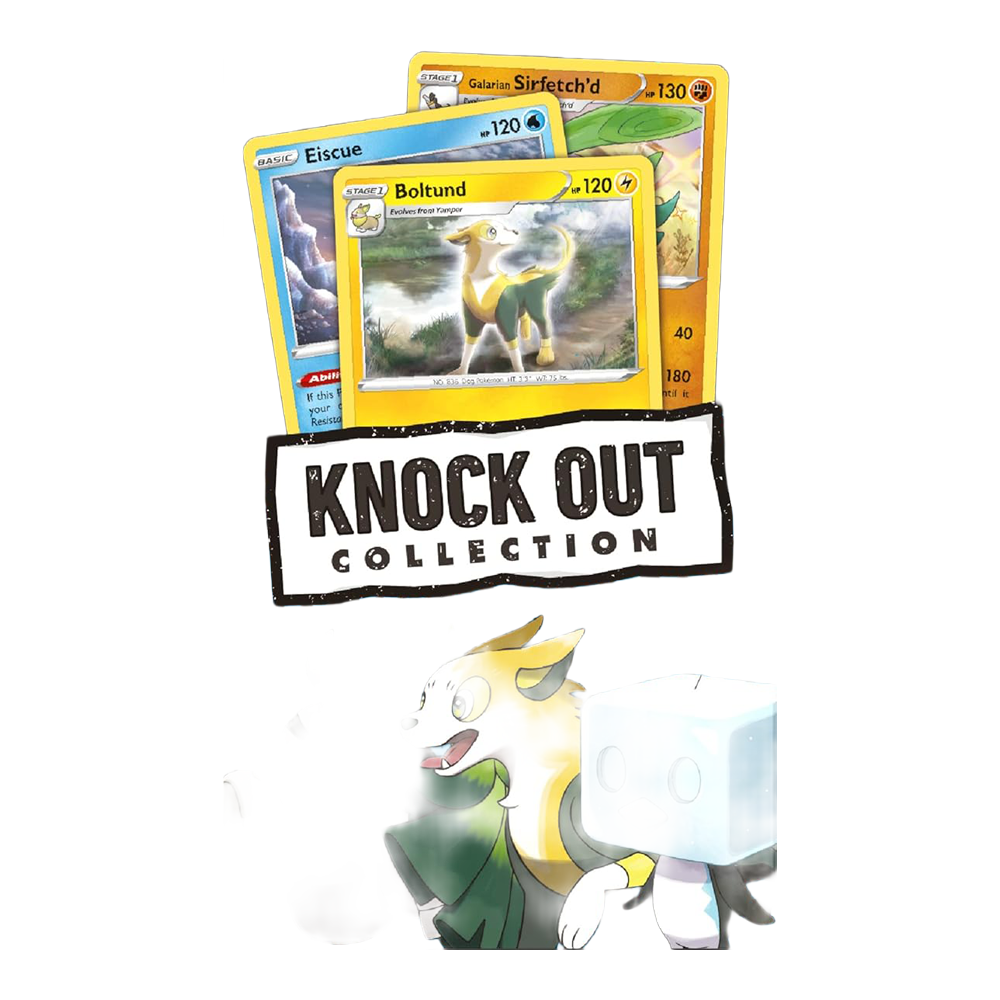 Pokémon TCG: Knockout Collection (Boltund, Miscue and Galarian Sirfetch'd and 2 Booster Packs)