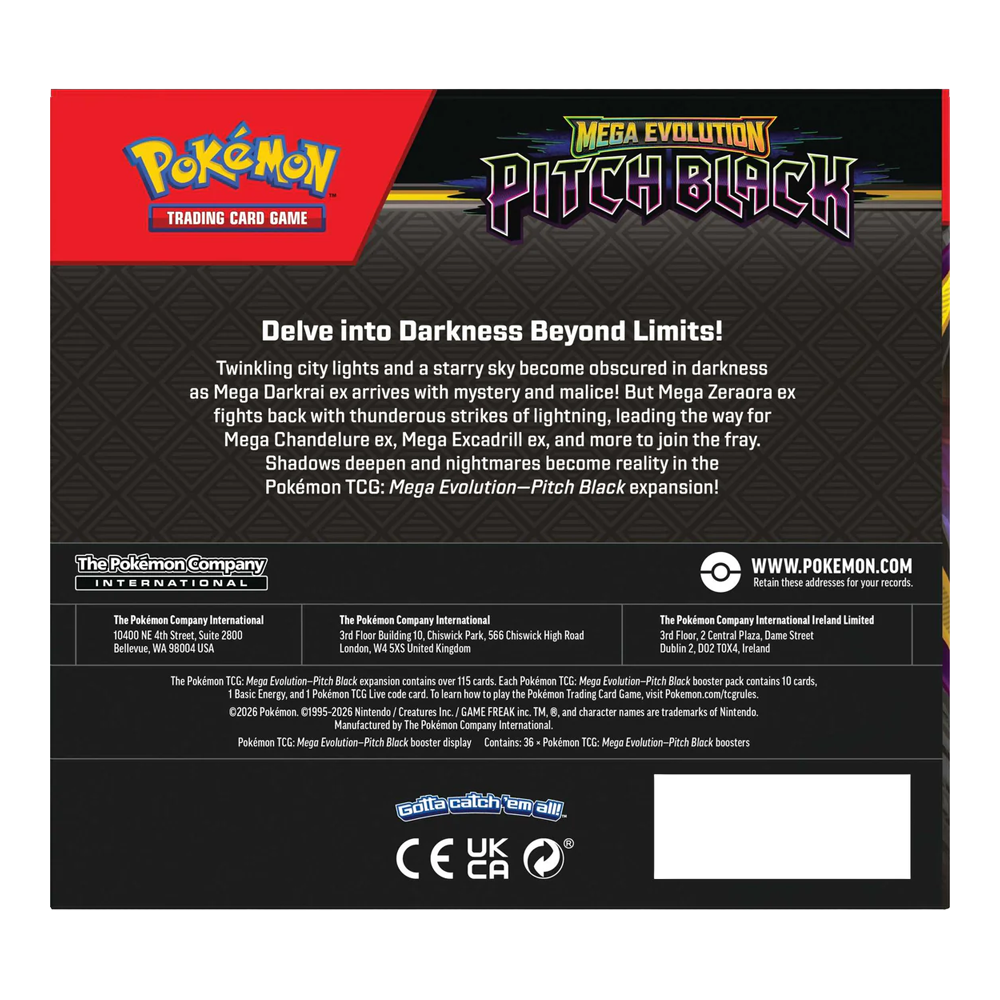 Pokémon TCG: Mega Evolution Pitch Black - Booster Display CDU