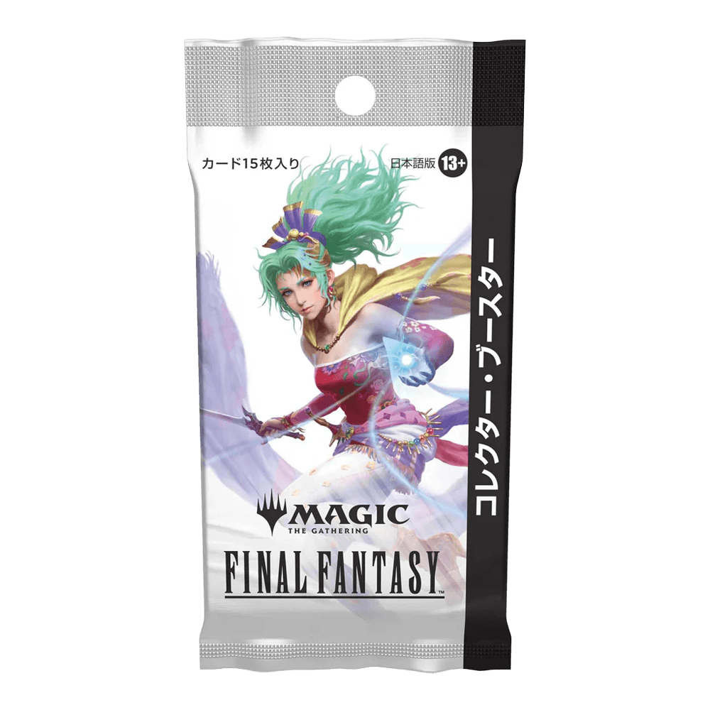 Magic: The Gathering: Final Fantasy Japanese Collector Booster Box pack featuring anime artwork.