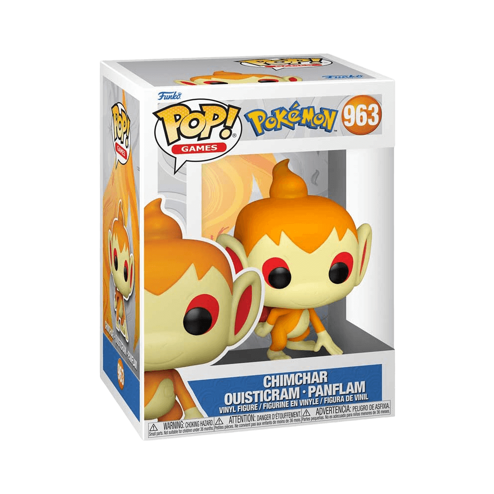 Funko Pop Games: Pokemon - Chimchar vinyl figure in box, 3.55 inches tall, perfect for collectors and Pokemon Trainers.