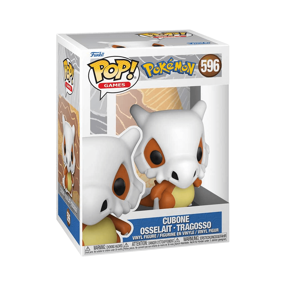 Funko Pop Games: Pokemon - Cubone vinyl figure in original packaging, approximately 3.35 inches tall, for collectors and fans.