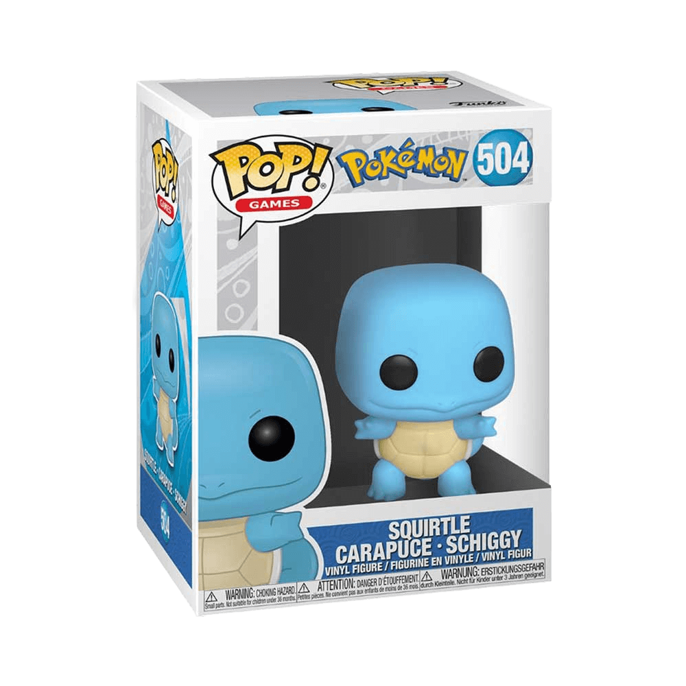 Funko Pop Games: Pokemon - Squirtle vinyl figure in box, 3.75 inches tall, perfect for collectors and fans.