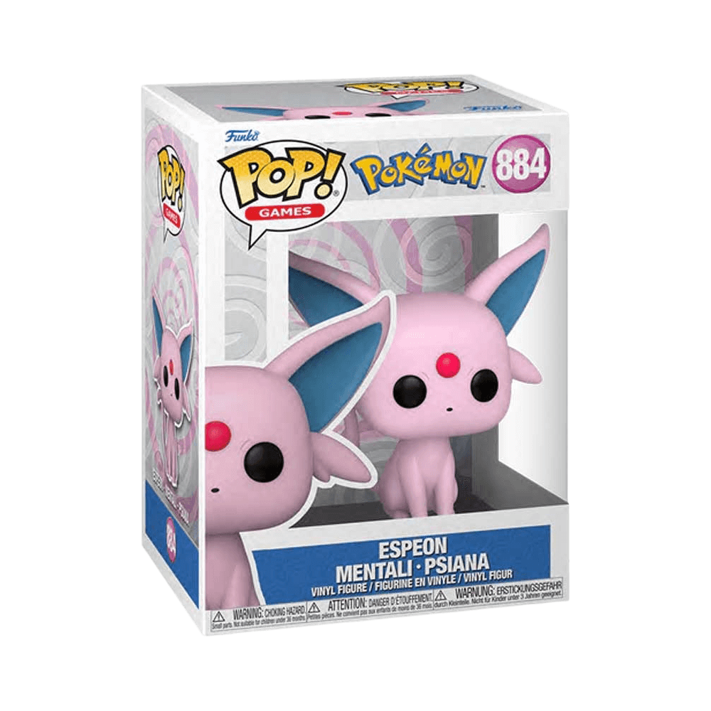 Funko Pop Games: Pokemon - Espeon vinyl figure in box, 3.55 inches tall, perfect for collectors.