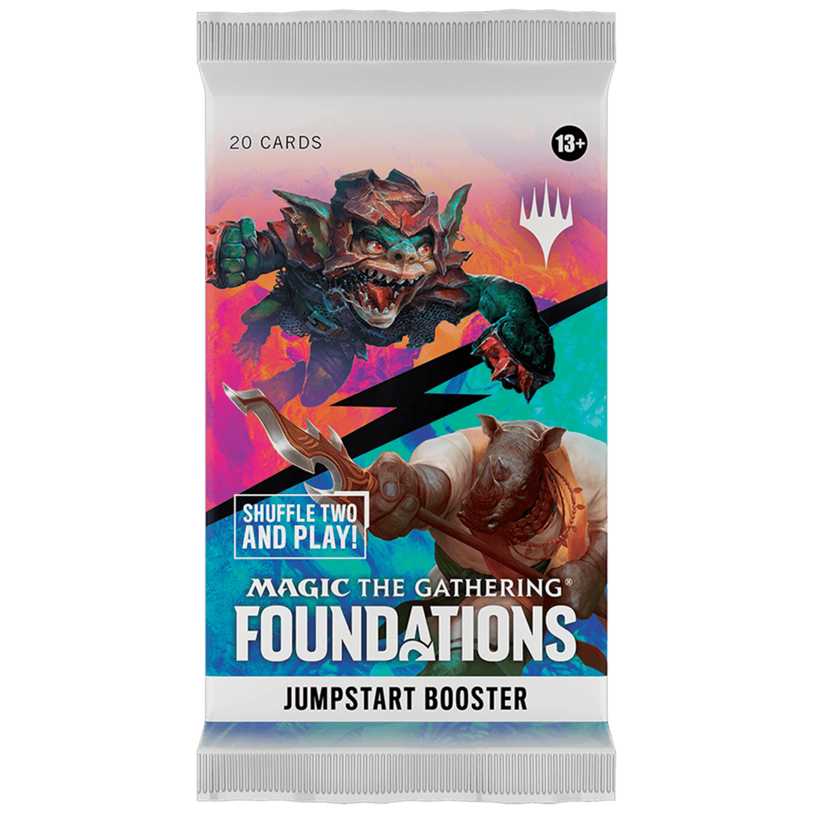 Magic: The Gathering - Foundations Jumpstart 2025 Booster pack with fantasy card art and logo