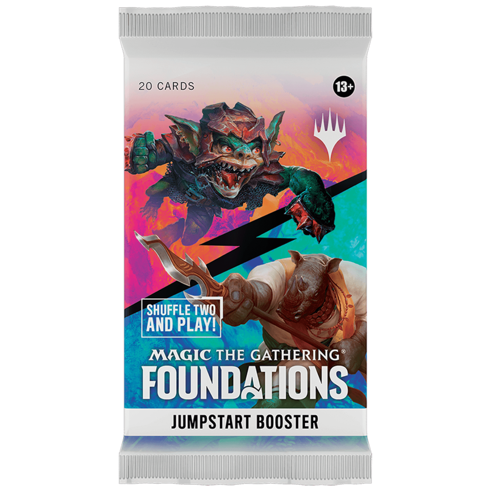Magic: The Gathering - Foundations Jumpstart 2025 Booster pack with fantasy card art and logo