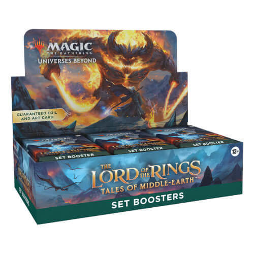 Magic: The Gathering - Lord of the Rings: Tales of Middle-earth Set Booster (30 Count) box display with artwork and text.