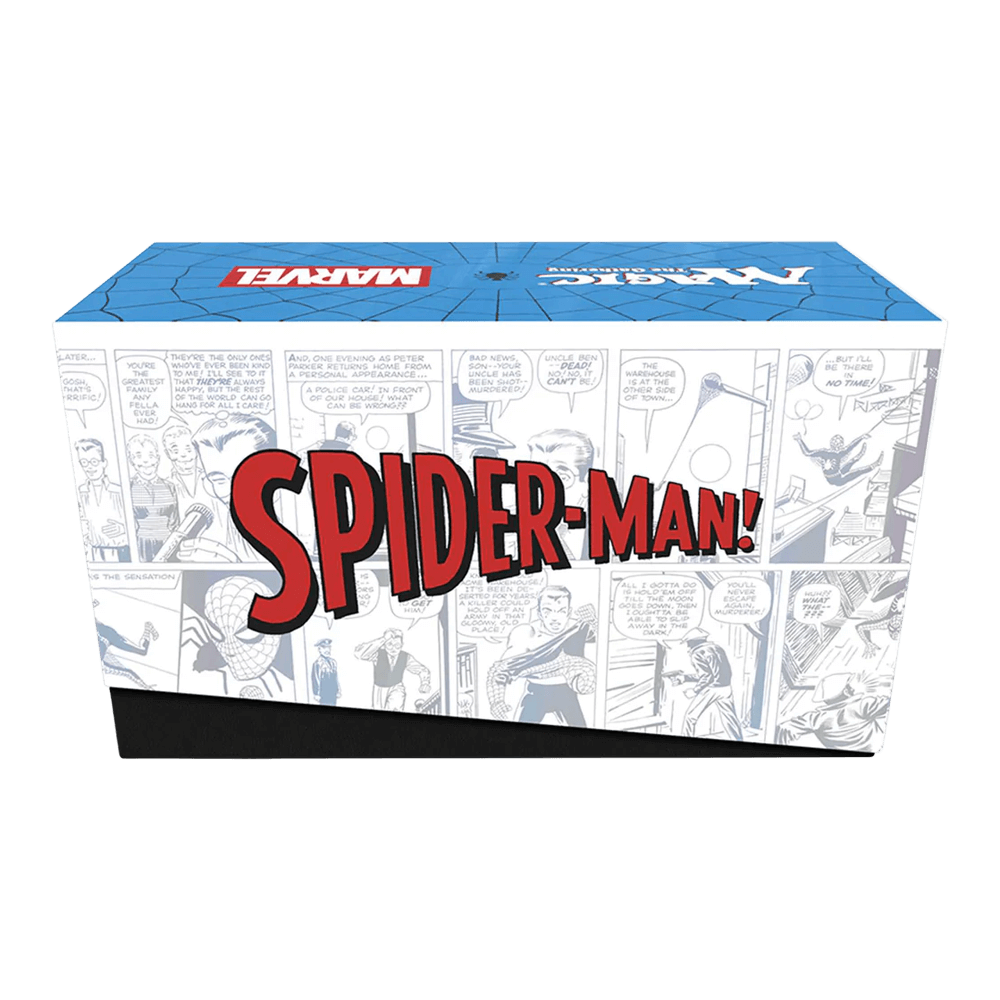 Magic: The Gathering: Marvel's Spider-Man Gift Bundle featuring Spider-Man theme box.