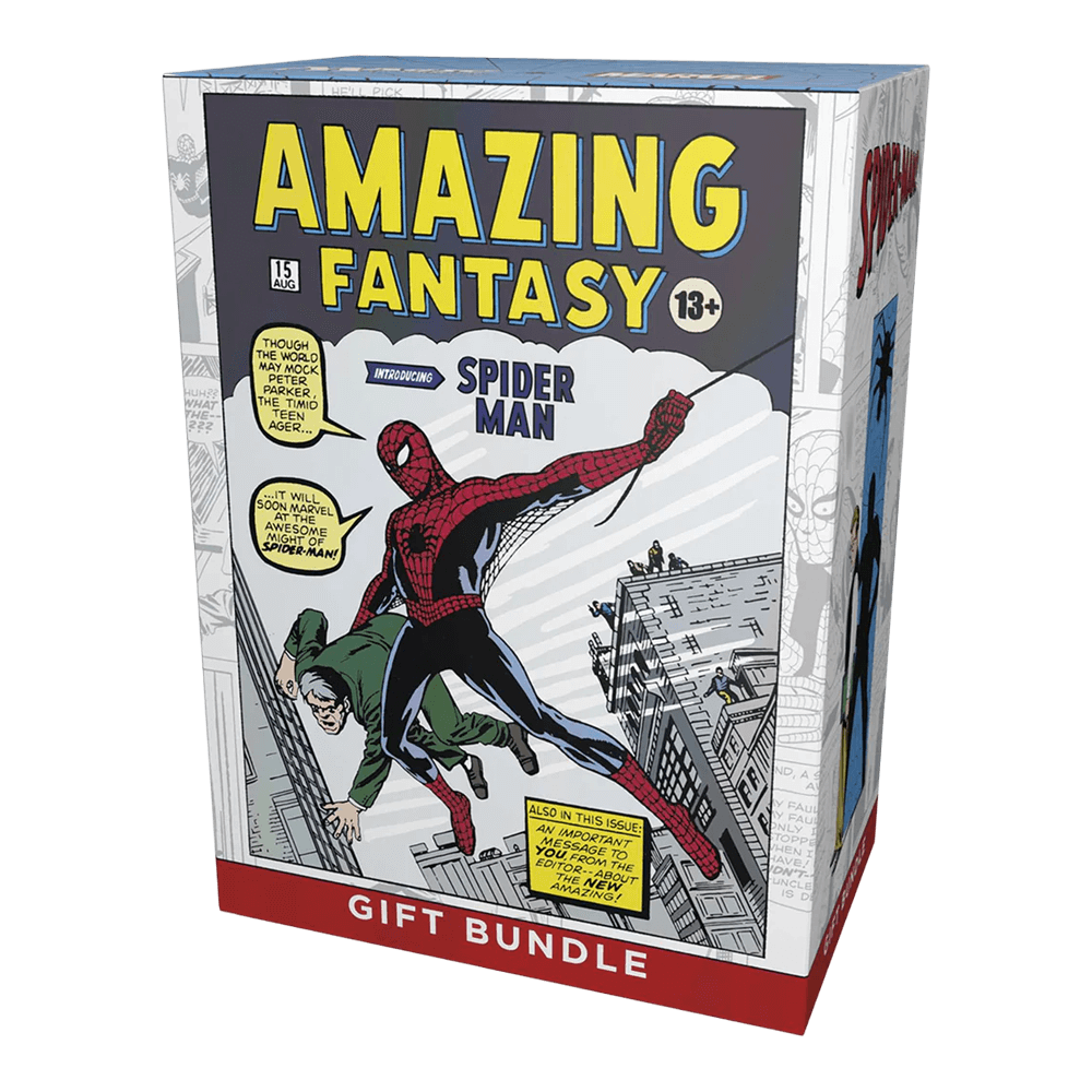 Magic: The Gathering: Marvel's Spider-Man Gift Bundle box with classic Spider-Man comic cover design.