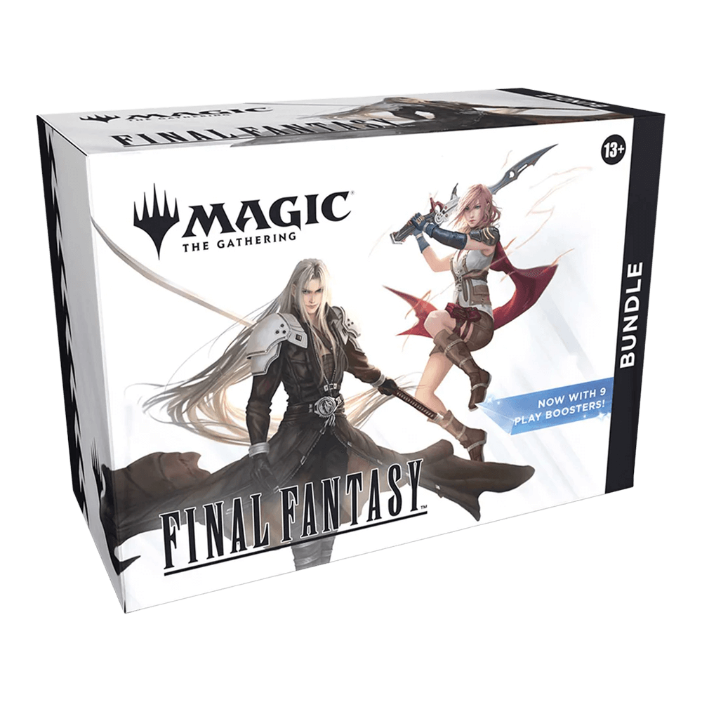 Magic: The Gathering: Final Fantasy Bundle featuring iconic characters and 9 play boosters, perfect for fans and collectors.