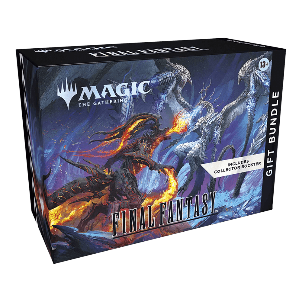 Magic: The Gathering: Final Fantasy Gift Bundle box with decorative fantasy artwork and includes collector booster label.