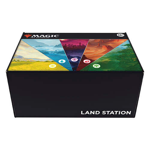 Magic: The Gathering - Tarkir: Dragonstorm Land Station with 400 nonfoil Basic Land cards in reusable storage box.