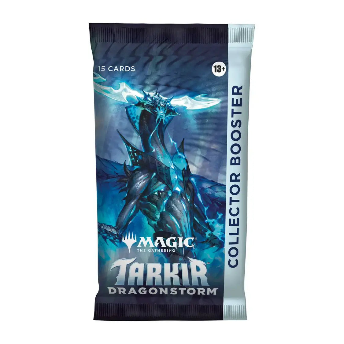 Magic: The Gathering: Tarkir: Dragonstorm Collector Booster Pack featuring a powerful dragon illustration