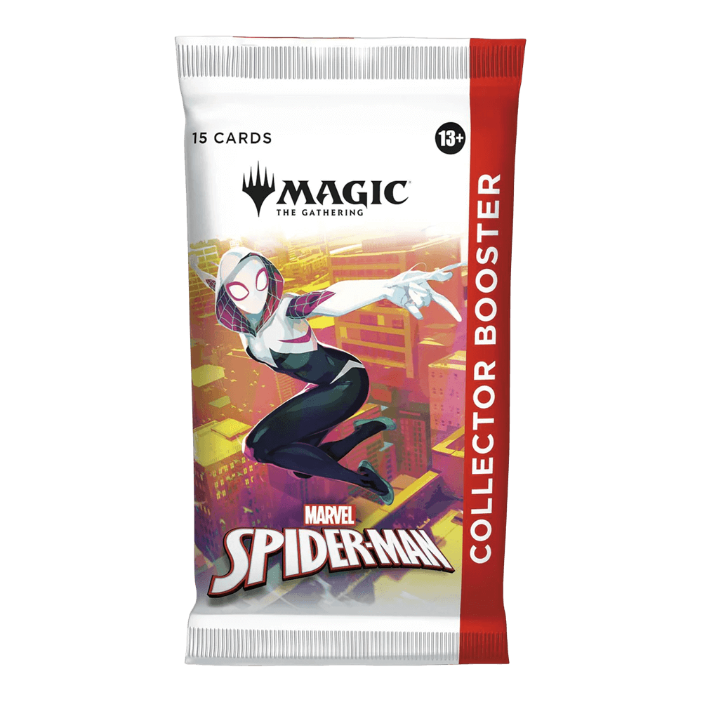 Magic: The Gathering: Marvel's Spider-Man Collector Booster Box with Spider-Verse artwork on the pack