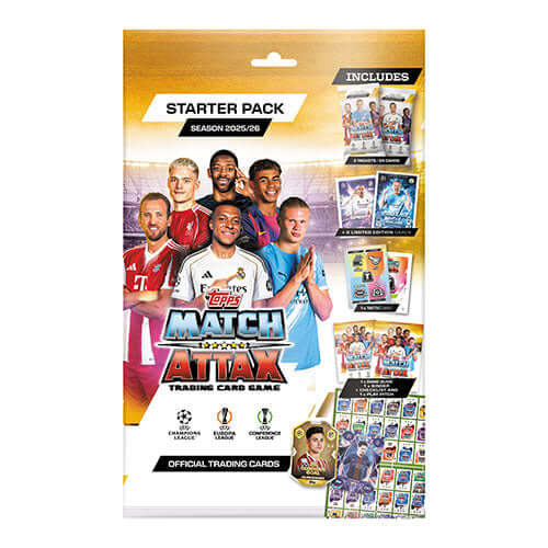 Match Attax - 25/26 Starter Pack with UEFA trading cards and collectibles