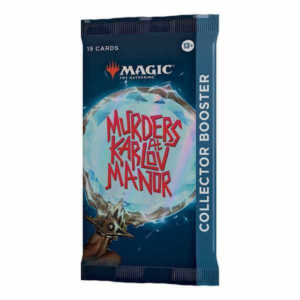 Pack of MTG: Murders at Karlov Manor Collector Booster (12) featuring exclusive cards and special foil treatments.