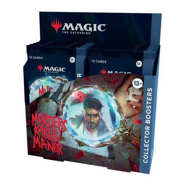 MTG: Murders at Karlov Manor Collector Booster (12) display box featuring special edition cards and foil treatments.