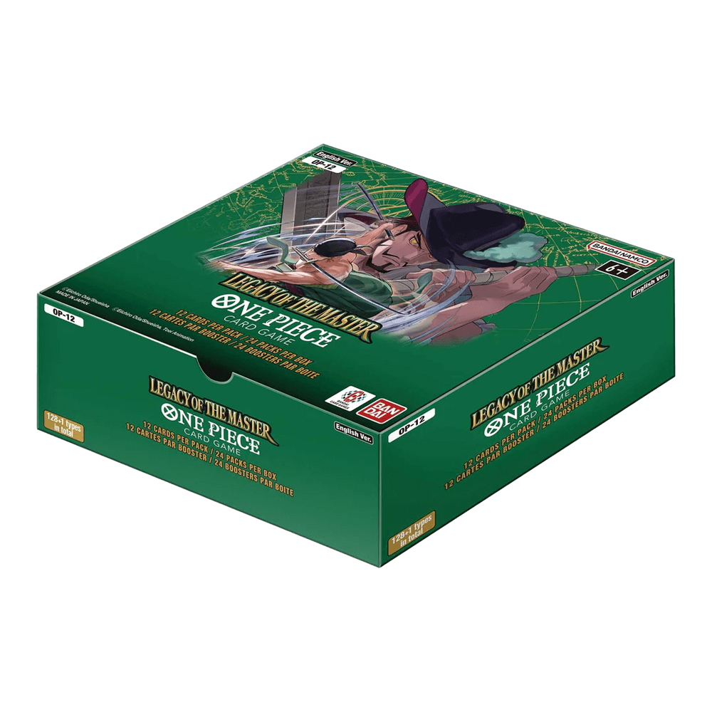 One Piece Card Game: Booster Box (OP-12) featuring 24 packs with 128+1 collectible card types for thrilling battles.