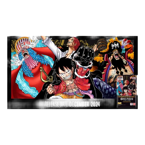 One Piece Card Game: Booster Box (OP-09) Emperors in The New World release date December 2024 preview image.