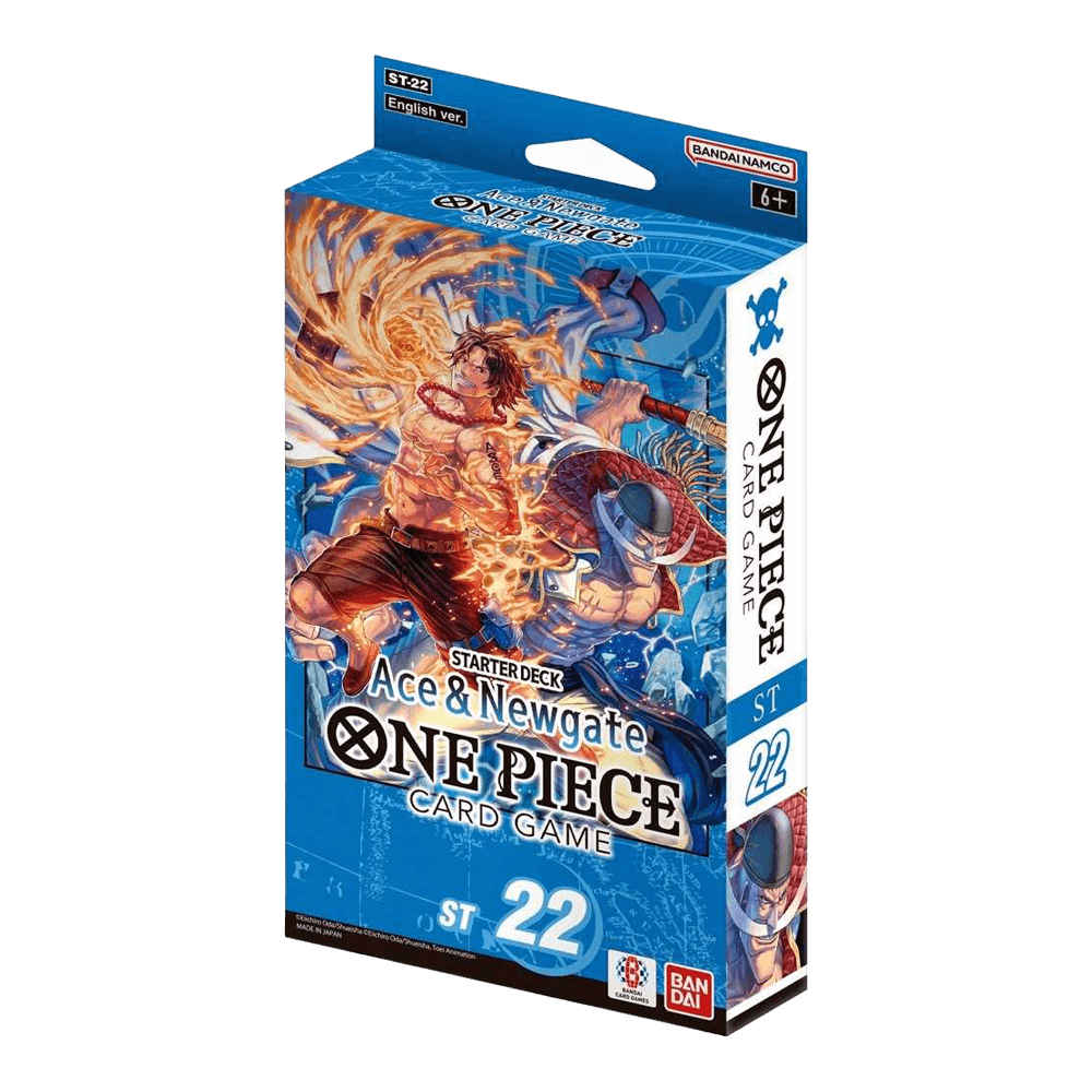 One Piece Card Game: Starter Deck - Ace & Newgate (ST-22) box featuring vibrant artwork.