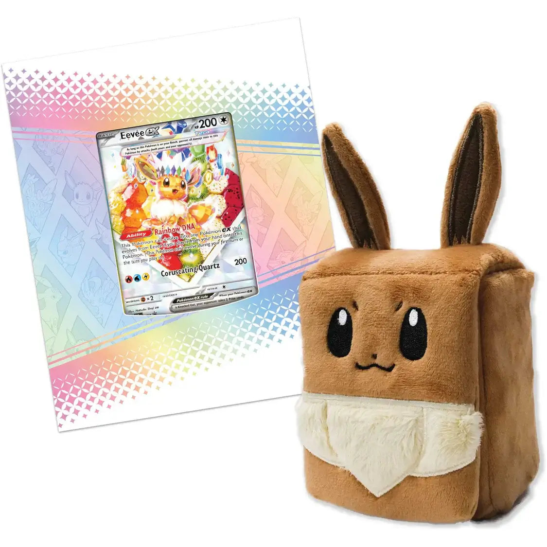 Pokémon TCG: Scarlet & Violet - Prismatic Evolutions - Super-Premium Collection with Eevee promo card and plush deck box.
