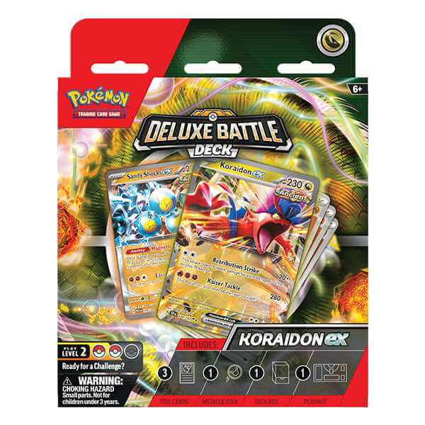 Pokemon TCG: Deluxe Battle Decks - Koraidon EX pack featuring cards and packaging