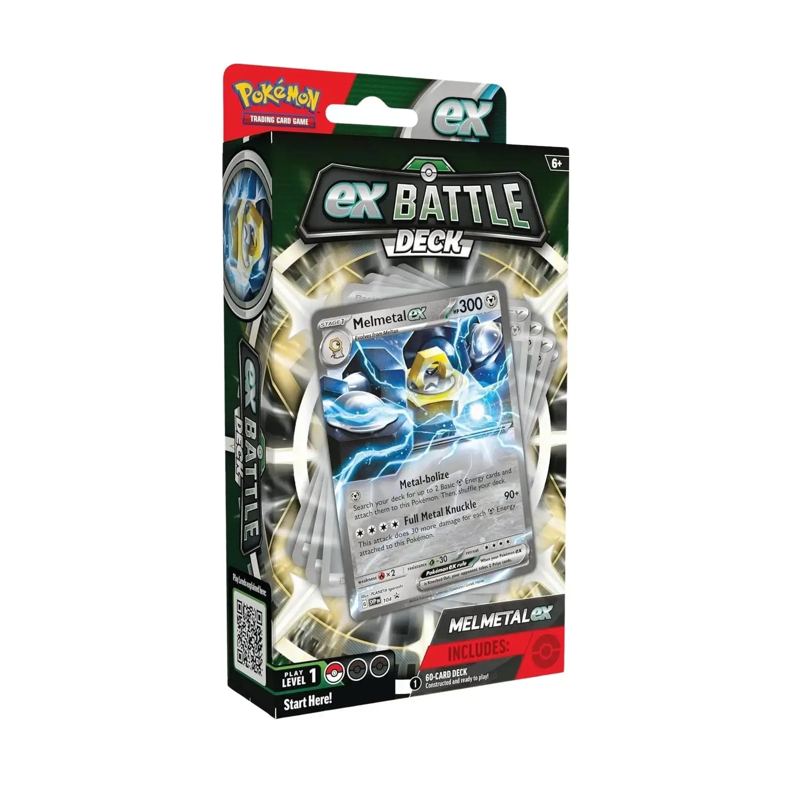 Pokemon TCG: Melmetal ex Battle Deck packaging with 60-card deck featuring powerful Pokémon ex for immediate play.