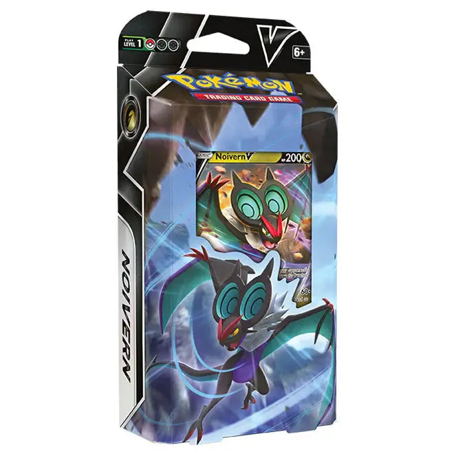 Pokemon TCG Noivern V Battle Deck packaging featuring Dragon type Noivern card artwork with Psychic and Darkness energy symbols.