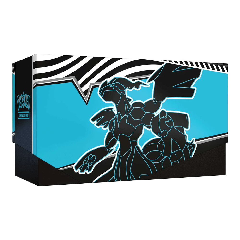 Pokémon TCG: Scarlet & Violet - Black Bolt - Elite Trainer Box Zekrom featuring Zekrom design and striking blue and black theme.