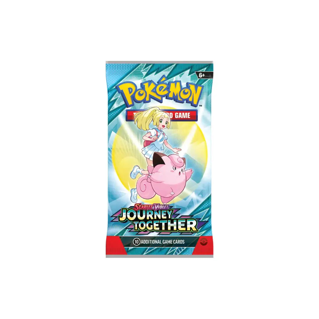 Pokémon TCG: Scarlet & Violet – Journey Together - Booster Pack featuring Lillie and Clefairy on the packaging