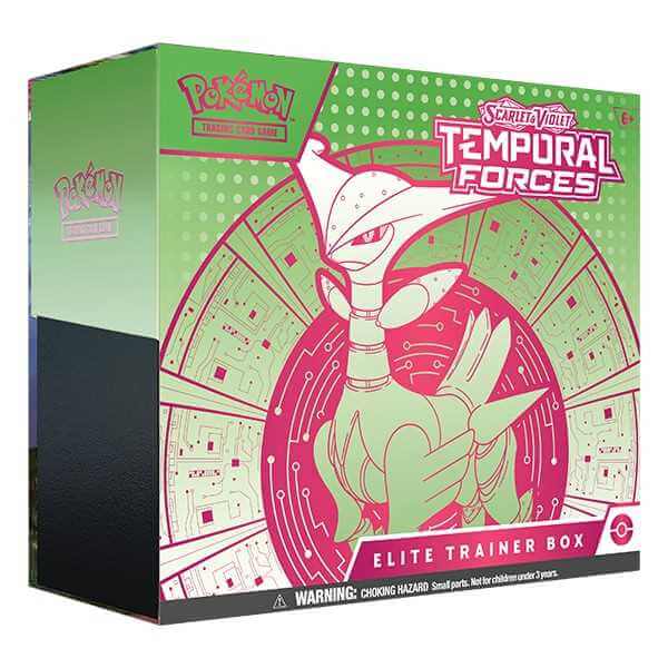 Pokémon TCG: Scarlet & Violet - Temporal Forces - Elite Trainer Box: Iron Leaves featuring Iron Leaves ex