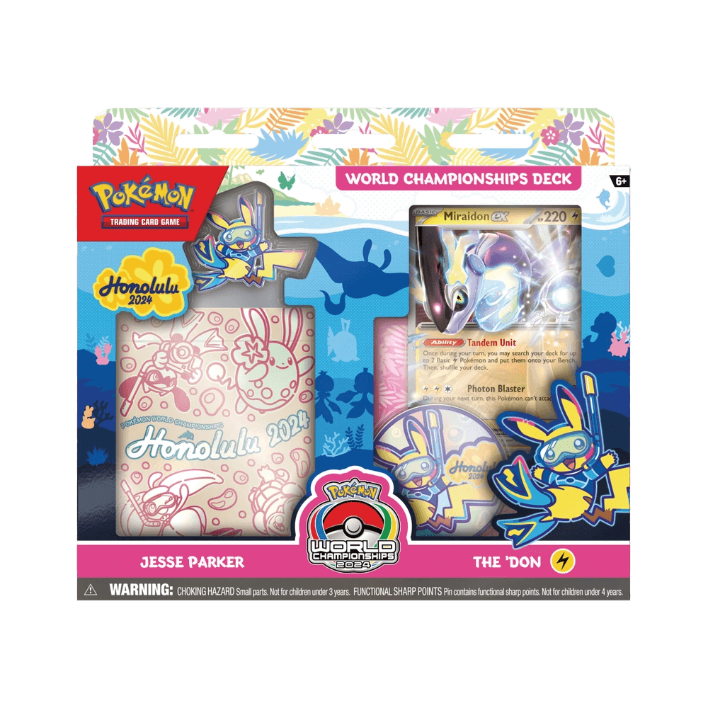 Pokémon TCG: 2024 World Champions Decks (Jesse Parker | The 'Don) featuring Miradon GX and Honolulu themed packaging