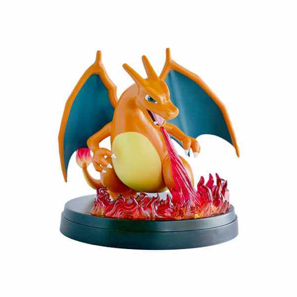 Pokémon TCG: Charizard ex Super-Premium Collection figure with fiery effects on black base.