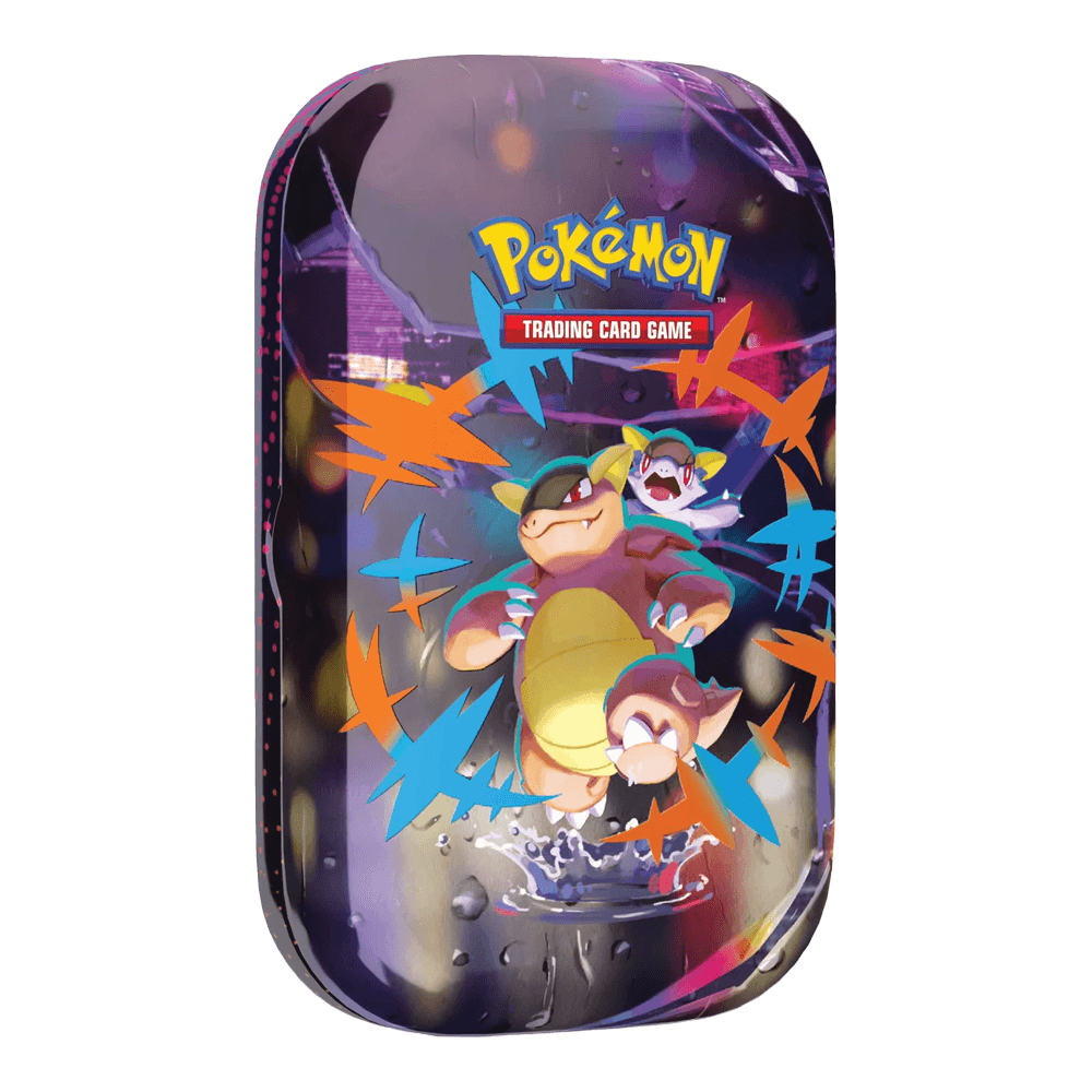 Pokémon TCG: Mega Heroes - Mini Tins with artwork, includes 2 booster packs, 1 sticker sheet, art card; collectible and portable.