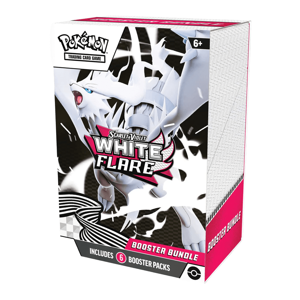Pokémon TCG: Scarlet & Violet - White Flare - Booster Bundle box featuring Reshiram and 6 booster packs