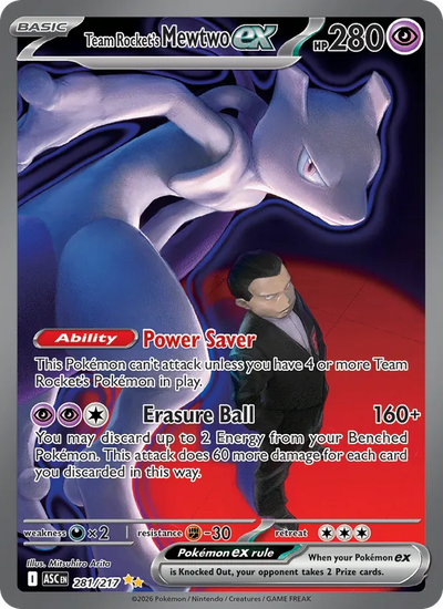 #281 Team Rocket's Mewtwo ex