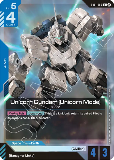 #GD01005 Unicorn Gundam (Unicorn Mode)
