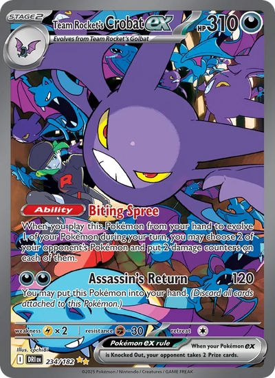 #234 Team Rocket's Crobat ex