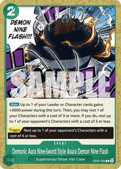 #OP07036 Demonic Aura Nine-Sword Style Asura Demon Nine Flash