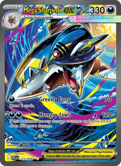 #127 Mega Sharpedo ex