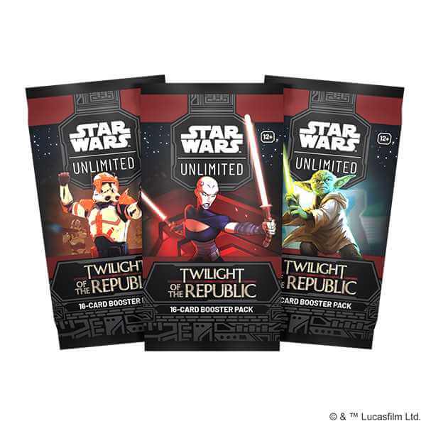 Star Wars: Unlimited Twilight of the Republic Booster Box with iconic Star Wars character packs