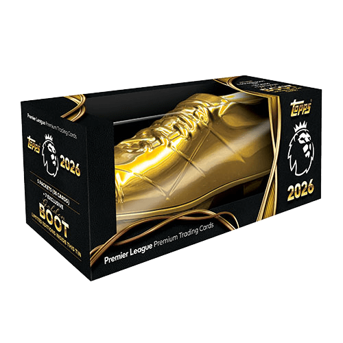 Topps - Premier League 2025/26 Golden Boot Tin featuring exclusive trading cards collection box