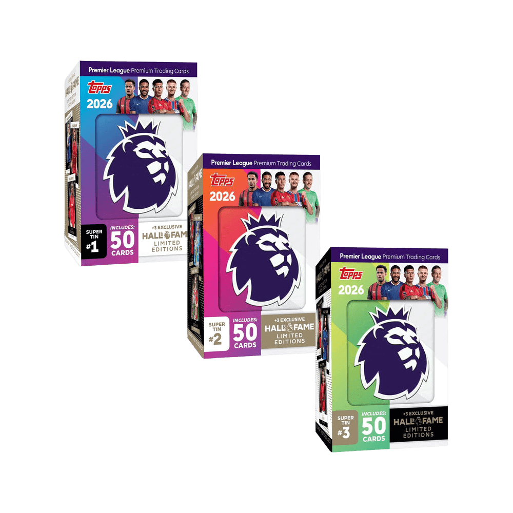 Topps Premier League 2025/26 Hall of Fame Super Tin Number 3 trading card collection box set