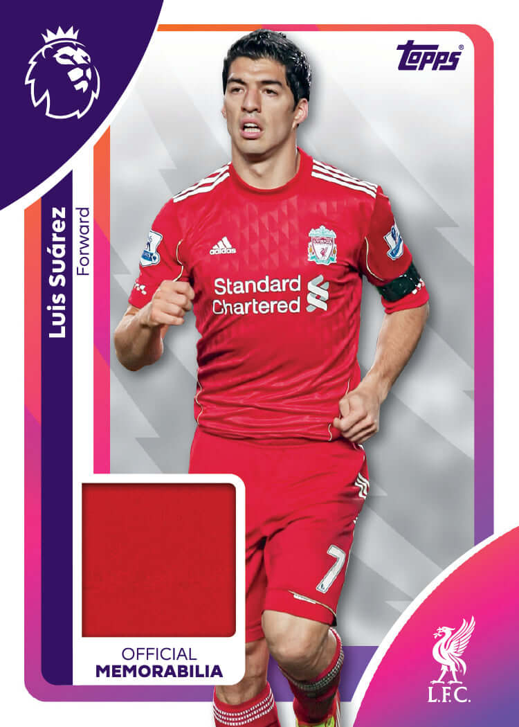 Topps Premier League 2026 Hobby Box featuring football player card with memorabilia patch.